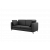 Brasco Диван двухместный BRS-2 Nappa 999/Металл Черный 1800*800*840