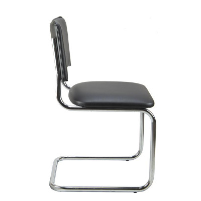 Стул Сильвия 02S Черный/Металл Хром гальв.