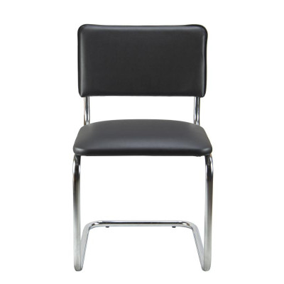 Стул Сильвия 02S Черный/Металл Хром гальв.