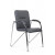 Стул Самба с мягкими подлокотниками SMB-01H Хром гальв. Серый