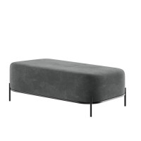 Jive Диван двухместный без спинки JVE-4 Velutto 75/Металл Черный 1250*720*480