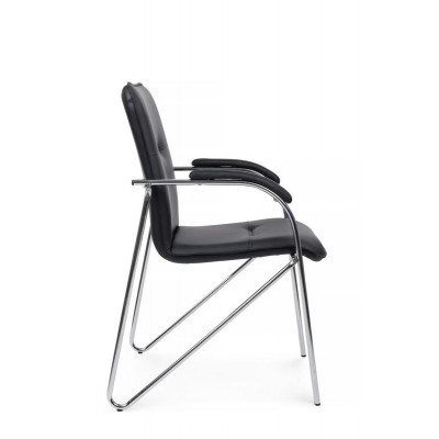 Стул Самба с мягкими подлокотниками SMB-01H Хром гальв. Черный