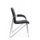 Стул Самба с мягкими подлокотниками SMB-01H Хром гальв. Черный