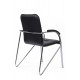 Стул Самба с мягкими подлокотниками SMB-01H Хром гальв. Черный