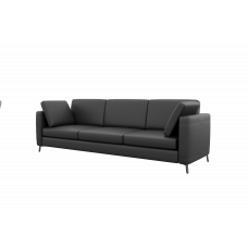 Brasco Диван трехместный BRS-3 Nappa 999/Металл Черный 2450*800*840