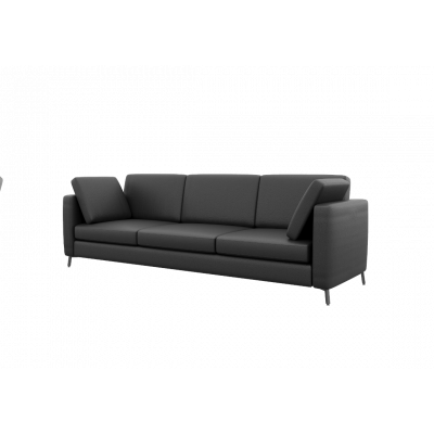 Brasco Диван трехместный BRS-3 Nappa 999/Металл Черный 2450*800*840
