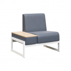 Module Диван одномест. столик унив. MD.D1-ST1 Oregon 17/Акация Лорка/Металл Белый 980*700*800