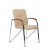 Стул Самба с деревянными подлокотниками SMB-02H Хром гальв. Бежевый