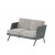 Aldo Диван двухместный ALD-02L Storm 022/Storm 017/Металл Серый 1430*875*890
