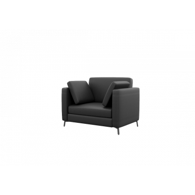Brasco Диван одноместный BRS-1 Nappa 999/Металл Черный 1150*800*840