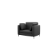 Brasco Диван одноместный BRS-1 Nappa 999/Металл Черный 1150*800*840