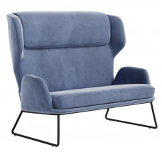 Диван двухместный Pronto PRNT-02 Velutto 48/Металл Черный 1230*760*1090