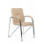 Стул Самба с пластиковыми подлокотниками SMB-03H Хром гальв. Бежевый