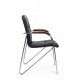Стул Самба с деревянными подлокотниками SMB-02H Хром гальв. Черный