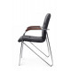 Стул Самба с деревянными подлокотниками SMB-02H Хром гальв. Черный