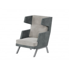 Aldo Кресло высокое ALD-01 Storm 022/Storm 017/Металл Серый 790*960*1180