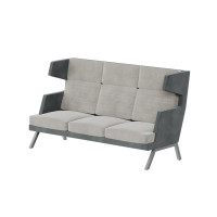 Aldo Диван трёхместный высокий ALD-03 Storm 022/Storm 017/Металл Серый 2010*960*1180