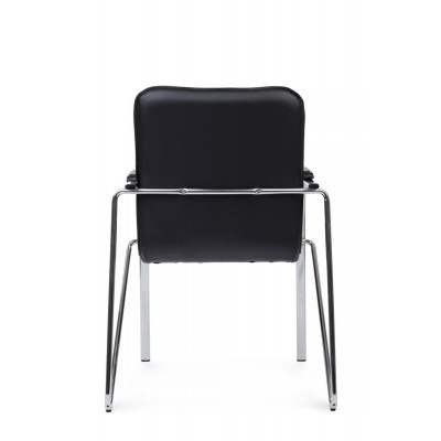 Стул Самба с пластиковыми подлокотниками SMB-03H Хром гальв. Черный