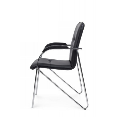 Стул Самба с пластиковыми подлокотниками SMB-03H Хром гальв. Черный