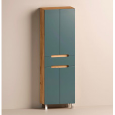 Шкаф пенал напольный широкий Эстель цвет Тёмно-изумрудный