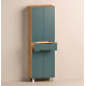 Шкаф пенал напольный широкий Эстель цвет Тёмно-изумрудный