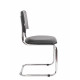 Стул для посетителей Sylwia chrome V4, кожзам, цвет черный