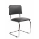 Стул для посетителей Sylwia chrome V4, кожзам, цвет черный