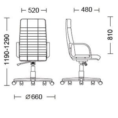 Кресло руководителя Атлант В пластик Z11 кожзам, цвет черный