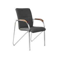 Стул для посетителей Samba Chrome /V4 1.031, кожзам, цвет черный