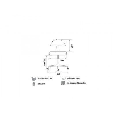 Кресло для персонала Solo High gtsN V4, кожзам, цвет черный