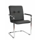 Стул для посетителей Rumba Chrome V4, кожзам, цвет черный