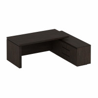 Стол руководителя на опорной тумбе МК 136-2 ДВ дуб валенсия