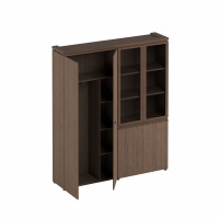 Шкаф комбинированный (для одежды + со стеклом) МК 359 орех тоскана