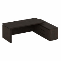 Стол руководителя на опорной тумбе МК 138-2 ДВ дуб валенсия