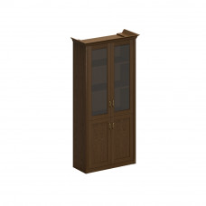 Шкаф для документов высокий со стеклянными дверями ПС 331 ДМ дуб мелвилл