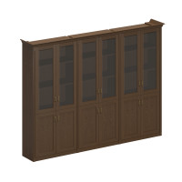 Шкаф комбинированный высокий (3 для документов со стеклянными дверями) ПС 359 ДМ дуб мелвилл