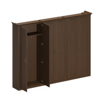 Шкаф комбинированный высокий (2 для документов + 1 для одежды широкий) ПС 373 ДМ дуб мелвилл