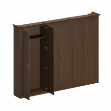 Шкаф комбинированный высокий (2 для документов + 1 для одежды широкий) ПС 373 ДМ дуб мелвилл