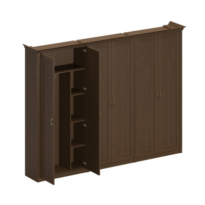 Шкаф комбинированный высокий (2 для документов + 1 для одежды комбинированный) ПС 358 ДМ дуб мелвилл