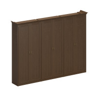 Шкаф комбинированный высокий (2 для документов + 1 для одежды комбинированный) ПС 358 ДМ дуб мелвилл