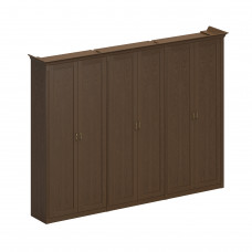 Шкаф комбинированный высокий (2 для документов + 1 для одежды комбинированный) ПС 358 ДМ дуб мелвилл