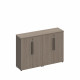 Шкаф для документов средний (стенка из 2х шкафов) РС 327 ДЧ/ЛС дуб виченца/лава серая