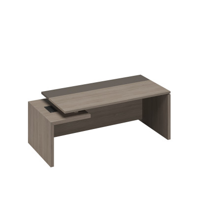 Стол руководителя левый РС 101 ДЧ/ЛС дуб виченца/лава серая