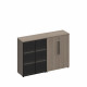 Шкаф комбинированный средний (стекло-закрытый) РС 306 ДЧ/ЛС дуб виченца/лава серая