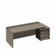 Стол руководителя с тумбой 3-ящичной с замком правый РС 120 ДЧ/ЛС дуб виченца/лава серая