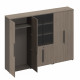 Шкаф комбинированный (одежда-стекло-закрытый) РС 326 ДЧ/ЛС дуб виченца/лава серая