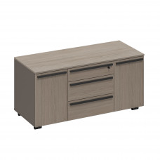 Тумба для оргтехники с замком с доводчиками РС 264 ДЧ/ЛС дуб виченца/лава серая