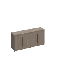 Шкаф для документов низкий закрытый (стенка из 2 шкафов) РС 302 ДЧ/ЛС дуб виченца/лава серая