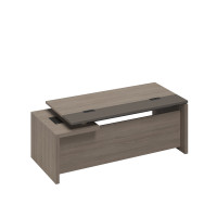 Стол руководителя с кабель-каналами правый РС 0106 ДЧ/ЛС дуб виченца/лава серая