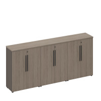 Шкаф для документов закрытый средний (стенка из 3 шкафов) РС 308 ДЧ/ЛС дуб виченца/лава серая